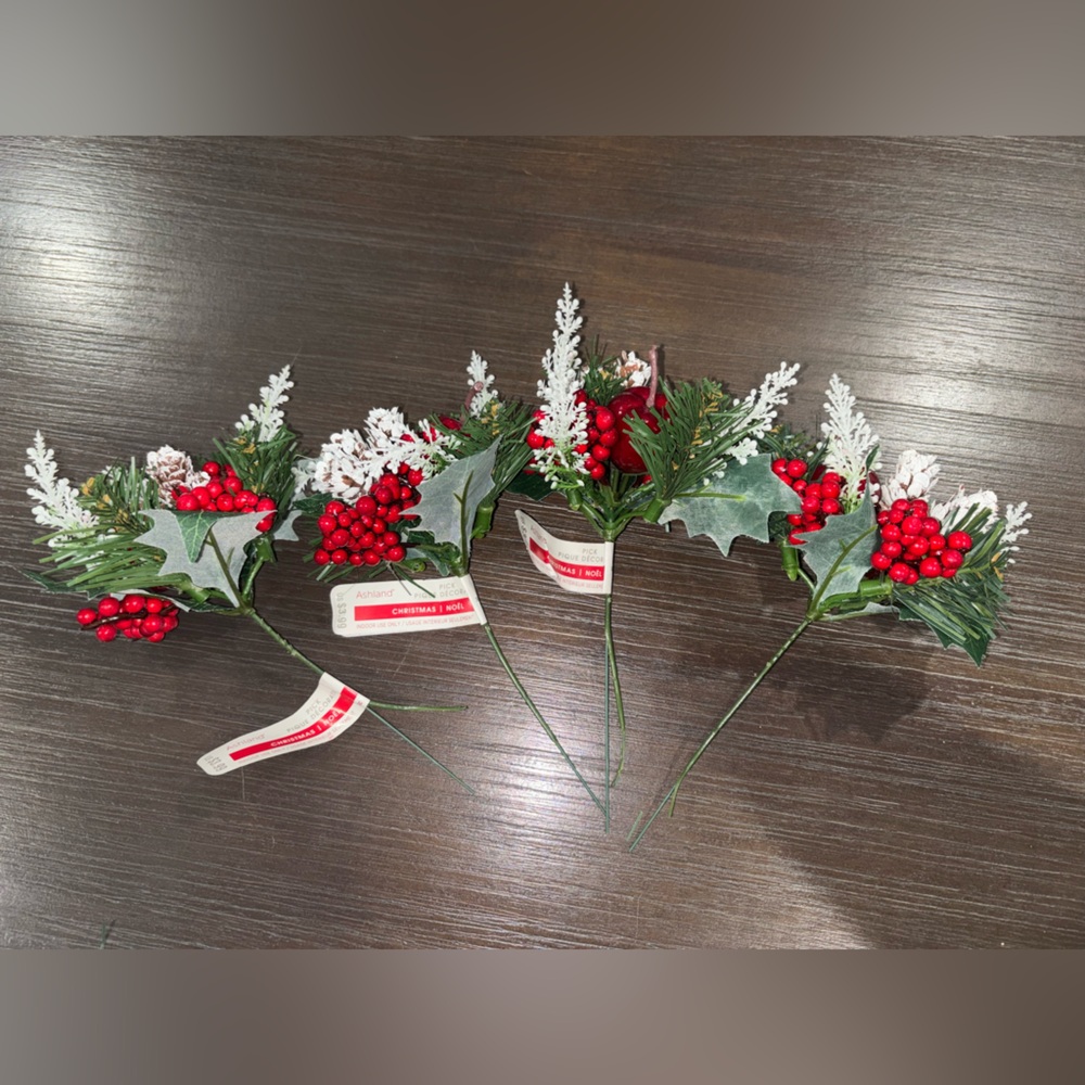 NWT 4-Piece Christmas Decorative Pick Set from Michael’s